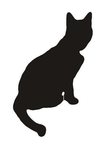 Cat photo turned into a one-layer Cricut stencil