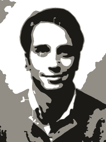 Portrait photo turned into a two-layer stencil for Cricut